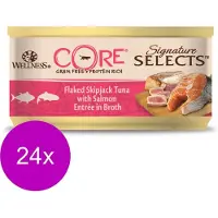 Wellness Core 24x Kattenvoer Signature Selects Flaked Tonijn - Zalm 79 gr