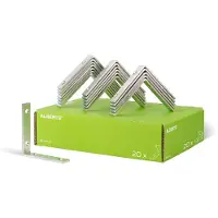 Alberts 847760 balkhoek | smal | galvanisch verzinkt, gechromateerd | 100 x 100 x 20 mm | set van 20