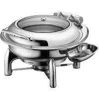Saro Chafing Dish Saro, Model JESSIE, RVS, rond 6L, zelfsluitende deksel, compleet