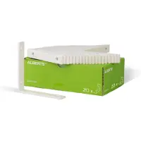 Alberts 847814 balkhoek | smal | witte kunststof coating | 120 x 120 x 20 mm | set van 20