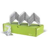 Alberts 837587 hoekverbinder | handwerkerspakket | sendzimir verzinkt | 70 x 70 x 55 mm | set van 50