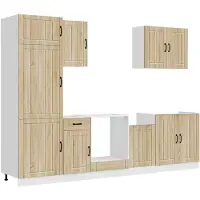 vidaXL 7-delige Keukenkastenset Lucca bewerkt hout sonoma eikenkleur