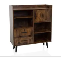 Hjh LIVING Sideboard / commode MYRDAL 80x30x90 cm 2 laden 1 deur bruin/zwart
