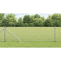 vidaXL gelast draadhek met grondpennen 50 x 0,5 m Gegalvaniseerd staal
