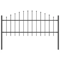 vidaXL Tuinhek WOERDEN 5 st 170 x 115 cm Gepoedercoat staal Grijs