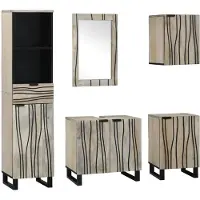vidaXL Badkamermeubel Set 5 st Walnootbruin 38 x 33 x 160 cm