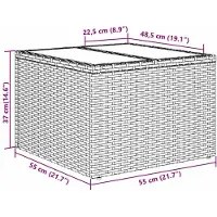 vidaXL Tuinbank Set 8 st 7-Aantal zitplaatsen Grijs poly rattan