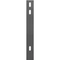 Alberts 974909 Plat ijzer | voor bevestiging van dubbelstaafmatten aan afrasteringspalen | antraciet kunststof gecoat RAL 7016 | 1460 x 40 mm