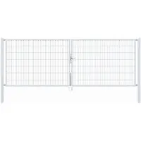 Alberts 648992 Dubbele poort Flexo met toebehoren, thermisch verzinkt, breedte 400 cm, hoogte 140 cm