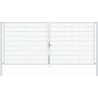 Alberts 649012 Dubbele poort Flexo met toebehoren, thermisch verzinkt, breedte 400 cm, hoogte 180 cm