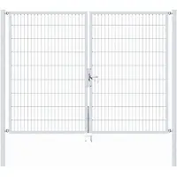 Alberts 647933 Dubbele poort Flexo met toebehoren, thermisch verzinkt, breedte 250 cm, hoogte 180 cm