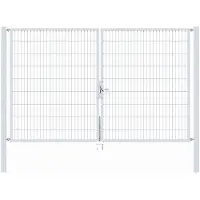 Alberts 649029 Dubbele poort Flexo met toebehoren, thermisch verzinkt, breedte 400 cm, hoogte 200 cm