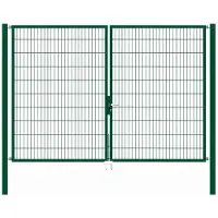 Alberts 649098 Dubbele poort Flexo met toebehoren, groen, breedte 300 cm, hoogte 200 cm