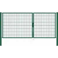 Alberts 648299 Dubbele poort Flexo met toebehoren, groen, breedte 350 cm, hoogte 160 cm