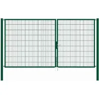 Alberts 648336 Dubbele poort Flexo met toebehoren, groen, breedte 350 cm, hoogte 180 cm