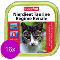 Beaphar 16x Nierdieet Kattenvoer Nat Naturel 100 gr