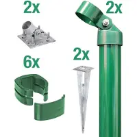 Alberts Hoekpaal Fix-Clip Pro voor gaasdraadhoogte 122 cm, om vast te schroeven (set)