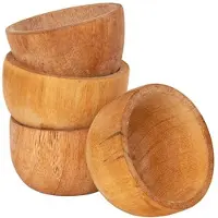 COSY&TRENDY Cosy & Trendy Schaal - Acacia - Rond - Ø 5 cm x 4 cm - Set-4