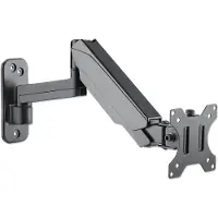 Manhattan MH LCD Wall Mount GasSpring Arm, For One Monitors, 2 Hinges, Up to 32, Silver, Box