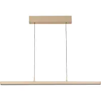 Fischer Leuchten Hanglamp Valeno, dimbaar, crème / amber, Woon-/ Eetkamer, metaal, Modern, hanglamp