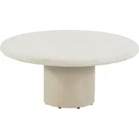 4 Seasons Outdoor Hampton lounge tuintafel rond mortex beige 80xH35 cm