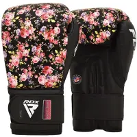 RDX Sports Fl-5 Artificial Leather Boxing Gloves Zwart 8 Oz