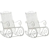 CLP Smilla Set van 2 schommelstoelen antiek/wit