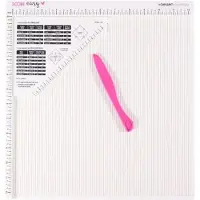 Vaessen creative Rilbord - Score Easy - 30,5 x 30,5 cm - met Vouwbeen en Liniaal - in Inches - Offwhite