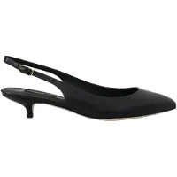 Dolce&Gabbana Zwarte Leren Slingback Hakken Pumps Schoenen