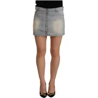 ERMANNO SCERVINO Jeans Mini Rok Met Knopen Sluiting