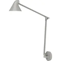 Louis Poulsen NJP Long Wandlamp Light Aluminium Grey | Without cord and with wall box | 2700 K