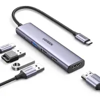 UGREEN CM478 5-in-1 100 W PD USB-C-hub 1x HDMI 1x USB-C PD IN 2x