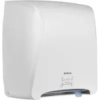 MAUL MaulCare handdoekroldispenser 95324, aanraakvrije verwijdering van losse vellen, capaciteit tot 760 vellen, LED-waarschuwing, afsluitbaar, ABS