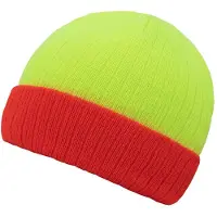 Korntex Two-Tone Beanie KX116 - Yellow/Orange - One size
