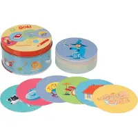 Goki Gezelschapsspel: GEBARENSPEL H5,1xdiam.9cm, in een blikken doosje, karton, 4+