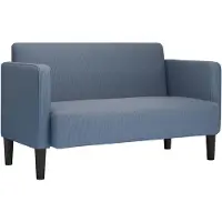 vidaXL Loveseat bank 109 cm corduroy stof blauw