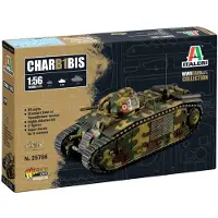 Italeri Modelbouwpakket Vliegtuigen - 25766 Char B1 Bis Tank WWII Plastic - 1:56 - Modelbouw