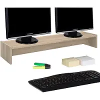 Idimex Monitorstandaard ZOOM 100 x 15 x 27 cm in Sonoma-eik