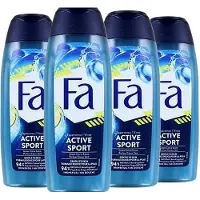 Fa 4 x Men - Douchegel - Active Sport - Verfrissend - Green Citrus - 250 ml - Deodorant Spray - 48 Uur Bescherming - Sport Deodorant - Verfrissend - Zweet En Geuren