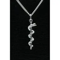 MOOYE ® - Collectie Zilveren Esculaap ketting hanger