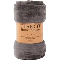 Tiseco Plaid Home Studio Cosy Grey-240 x 220 cm