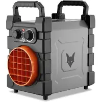 FUXTEC elektrische verwarming FX-EH2 | Verwarming met een vermogen van 2000W | Thermostaatregeling en oververwarmingsbeveiliging | IP24 spatwaterbescherming | compact en draagbaar
