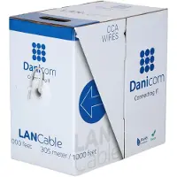 Dsit CAT5e U/UTP 305 meter kabel op rol stug grijs CCA - Trekdoos - Internetkabel - Netwerkkabel - UTP kabel