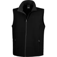 Result Softshell casual bodywarmer zwart voor heren - Outdoorkleding