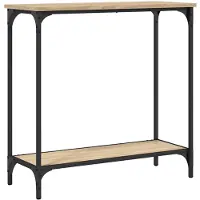 vidaXL Consoletafel Sonoma Eiken 75x30,5x75 cm Bewerkt Hout