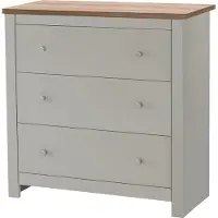 DOMUS Emerald-Commode - 3-laden - Eiken/Crème