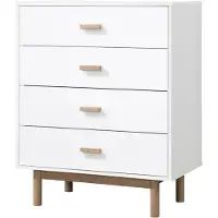DOMUS Melanie-Commode - 4-laden - Wit Eikenlook
