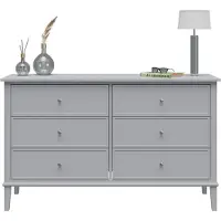 DOMUS Franklin-Commode - 6-laden - Grijs MDF