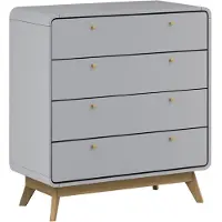 DOMUS Cassie-Commode - 4-laden - Grijs Houtlook