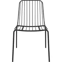 DOMUS Caden-Stoel - Zwart Metaal - Set van 2